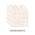 Dettaglio di adesivi per piastrelle in PVC impermeabili geometrici beige 20x20cm set da 6 - 20*20cm*6