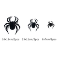 Set di 12 ragni 3D neri adesivi murali per decorazioni di Halloween in tre diverse dimensioni - Stile Ragno 3D Nero