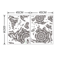 Gedetailleerde maattabel voor lotus mandala muurstickers van vijfenveertig bij zestig centimeter - 45x60cm
