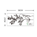 Detailed dimensions of mistletoe wall sticker measuring 58cm by 27cm made of PVC - 27*58cm Layout