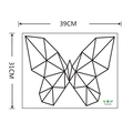Dimensioni dettagliate di 39x31cm per l'adesivo murale farfalla con linee geometriche - 31x39cm