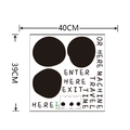 Vue détaillée du sticker mural machine à remonter le temps dimensions 40cm sur 39cm - Mise en Page 40*39CM
