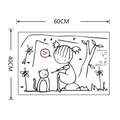 Layout details of DIY wall sticker featuring a girl under a tree, size 60cm by 40cm - 40*60cm Layout