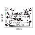 Λεπτομέρεια αυτοκόλλητο τοίχου Welcome Sweet Home με πουλιά και κλαδιά, 40cm x 28.5cm - Στυλ Welcome Sweet Home Πουλιά(FX1174)