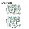 Dettaglio di due adesivi murali eucalipto 45x60cm con scritta Green Life - 45*60cm*2pcs