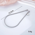 Dettaglio catena in acciaio argentato con medaglietta I Love You e chiusure a moschettone - Stile Targhetta Lettera Catena Spiga (K5906)
