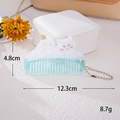 Tragbarer Kamm in Katzenwolkenform Maße 12,3 cm Länge 4,8 cm Höhe bei nur 8,7 g Gewicht - Katzenkamm (K5950) / Hellgrün
