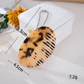 Mini tortoiseshell acetate comb charm with metal chain, size 10.3cm x 4.5cm, weight 7.2g - Oval Comb (K5955)