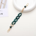 Chaîne décorative en acrylique marbre vert avec maillons dorés et fermoirs mousquetons - Chaîne à Main Marbre Vert Foncé (K495) / Vert Foncé (K495)