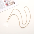Rose gold snake chain crossbody phone strap with metal clasp and clear connector pad - K1655-4.2mm Gold Snake Chain
