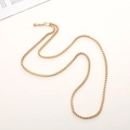 Detail of a 120cm golden metal box chain with lobster clasp for cross-body phone case - K1657-6mm Gold Box Chain