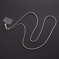 Silver metal snake chain crossbody phone strap with transparent securing patch for cases - K1654-4.2mm Silver Snake Chain