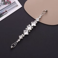 Sparkling rhinestone metal chain with square crystals and magnetic clasp for phone cases - K478 Square Gemstone Style (With Screws)