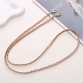 Bandoulière élégante en métal doré et cuir beige tressé avec fermoirs pour sacs à main - Chaîne bandoulière / Kaki (K027)