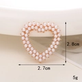 Λεπτομέρεια πέρλας καρδιάς διαστάσεις 2,8cm x 2,7cm και βάρος 5g για κατασκευές DIY - Καρδιά με Διπλή Σειρά Μαργαριταριών