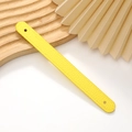 Bright yellow lychee grain PU leather phone wrist strap with premium stitching details - Neon Yellow