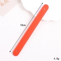 Litchi pattern bright orange PU leather wrist strap for phone case 18cm long - Orange