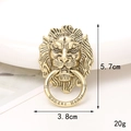 Colgante cabeza de león bronce vintage con anillo, 5,7x3,8 cm para manualidades DIY - D749 Cabeza de León (Bronce Antiguo)