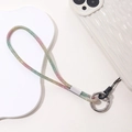 Luxurious gradient rhinestone phone strap with colorful crystals and metal buckle fastener - Rainbow