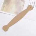 Close-up of khaki PU leather strap with elegant diamond lattice embossing and dual holes - Khaki