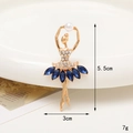 Detailansicht des Ballett-Accessoires aus Legierung mit blauen Kristallen und Perle - Balletttänzerin Blauer Stil / Blau