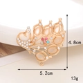 Peacock resin flower shoe charms charm with pink gemstones and gold metal accents - Alloy / D922 Peacock