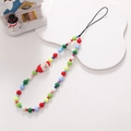 Ciondolo per cellulare di Natale con Babbo Natale e perline colorate fatte a mano - Perline Grandi E Piccole Stile Babbo Natale (K1642)