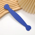 Blue faux leather strap with diamond pattern and bone-shaped ends for DIY accessories - Sapphire Blue