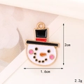 Christmas snowman alloy charm with dimensions 1.6x2cm for DIY jewelry making - Snowman Style (D2827)