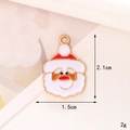 Zinc alloy Santa Claus pendant with red enamel finish and 2.1cm height dimension - Santa Claus Style (D2832)