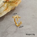 Dettagli dell'anello stella marina con misure 1,6cm e 0,8cm e peso di 2,8g - Stella Marina con Strass (NMSR-J324-1) / Oro