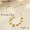 Détail du collier pendentif coeur en or 18K avec dimensions 45+5cm et poids de 11,4g - Collier Cœur (NMSN-K312-2) / Or 18 carats
