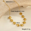 Détail du collier coquillage en or 18 carats avec fermoir mousqueton réglable et maillons - Grand Collier Coquillage (NMSN-K312-3) / Or 18 carats