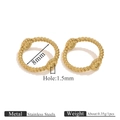 Detail von 8mm goldenen Edelstahlperlen mit 1,5mm Doppellöchern für DIY-Schmuckherstellung - 8mm / Gold