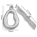 Polished silver stainless steel irregular lava charm for DIY jewelry making - Irregular Lava Texture Style(3) / Silver