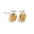 Baroque pumpkin beads in 18K gold plated stainless steel, sizes 4mm and 3.2mm - 4mm / Pumpkin Bead / Gold