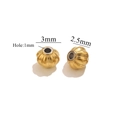 3mm and 2.5mm 18K gold-plated pumpkin-shaped spacer beads with 1mm hole for DIY jewelry - 3mm / Lantern Bead / Gold