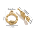 Goldener Edelstahl OT Knebelverschluss Set in Tulpenform für DIY-Schmuckherstellung - Tulpenform Stil(G7)