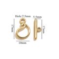 Goldener OT-Knebelverschluss aus Edelstahl für DIY-Schmuck in poliertem Finish - Teardrop Form Stil(G9)