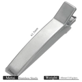 Singola clip per capelli in acciaio inossidabile opaco da 61,5 mm per parrucchiere - Clip a Doppia Punta 61.5x10mm