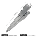 Molletta minimalista in acciaio inossidabile da 45,7 mm per styling e acconciature - Clip a Becco d'Anatra 45.7x8mm