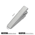 Silver 46mm stainless steel hair clips with anti-slip sawtooth design for hair styling - 46x10mm Clip