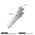 Stainless steel 35mm hair clip for salon styling and DIY hair sectioning - 35x7mm Duckbill Clip