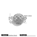 Silver stainless steel oval magnetic jewelry clasp with grid texture for DIY necklaces - Oval Silver Magnetic Clasp