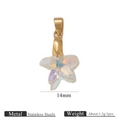 Pendente a stella in cristallo cangiante con chiusura in acciaio inossidabile dorato - Oro-Stella marina