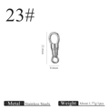 Polished stainless steel 22.4mm swivel lobster clasp for DIY jewelry making - Small Round Tail Water Drop Clasp / Steel