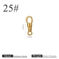 Polished gold stainless steel swivel clasp 25# for DIY jewelry and bag hardware - Large Round Tail Water Drop Clasp / Gold