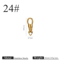 Polished golden stainless steel 24# swivel lobster clasp for DIY jewelry making - Small Eagle Beak Clasp / Gold