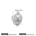 Silver stainless steel heart magnetic clasp for DIY jewelry making 13.8x9mm size - Carved Heart Silver Magnetic Clasp