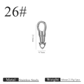 Polished silver stainless steel swivel lobster clasp model 26 size 25.5x9.7mm - Large Eagle Beak Clasp / Steel
